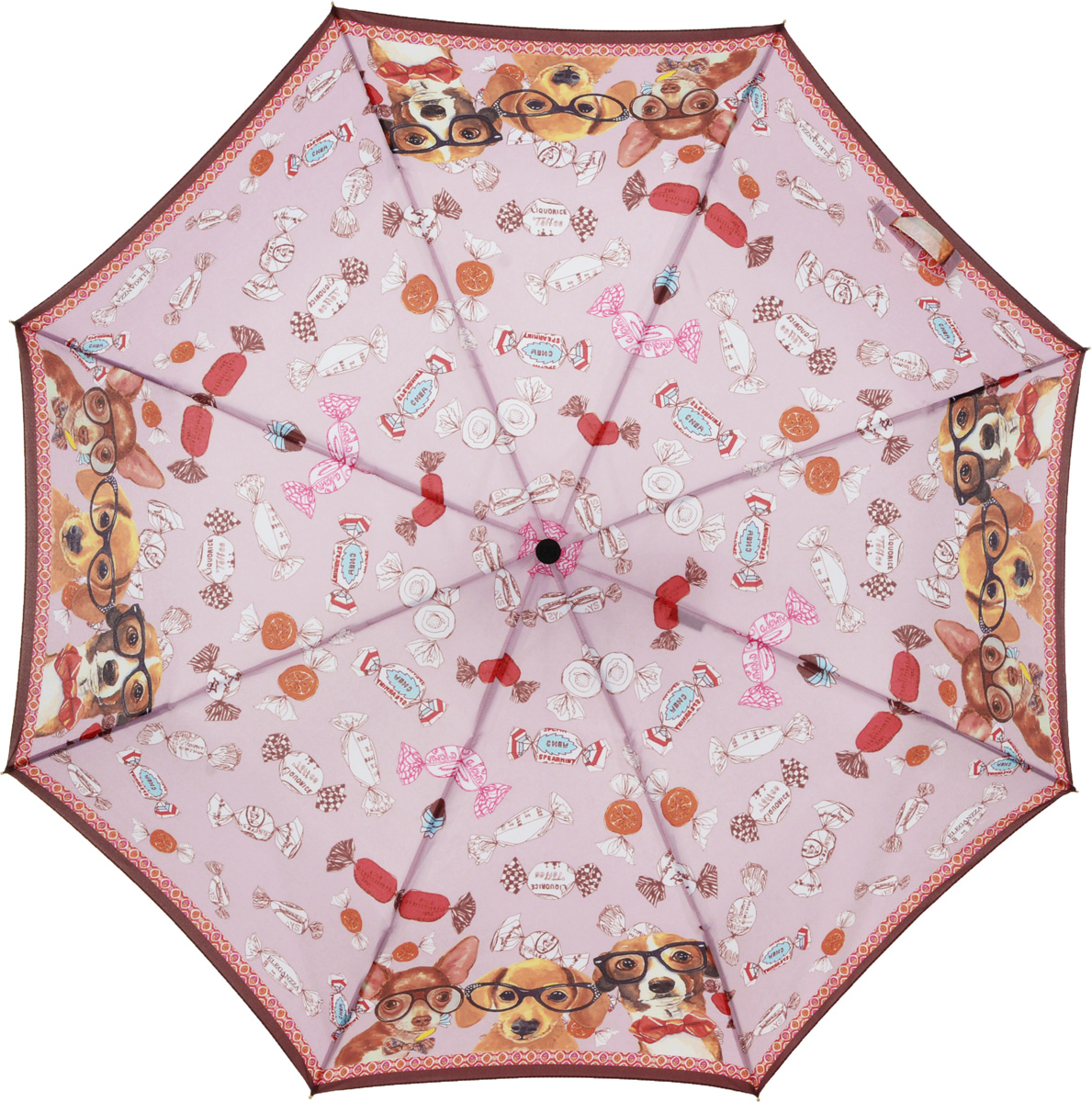 Зонт женский Eleganzza, автомат, 3 сложения, цвет: коричневый. A3-05-0298