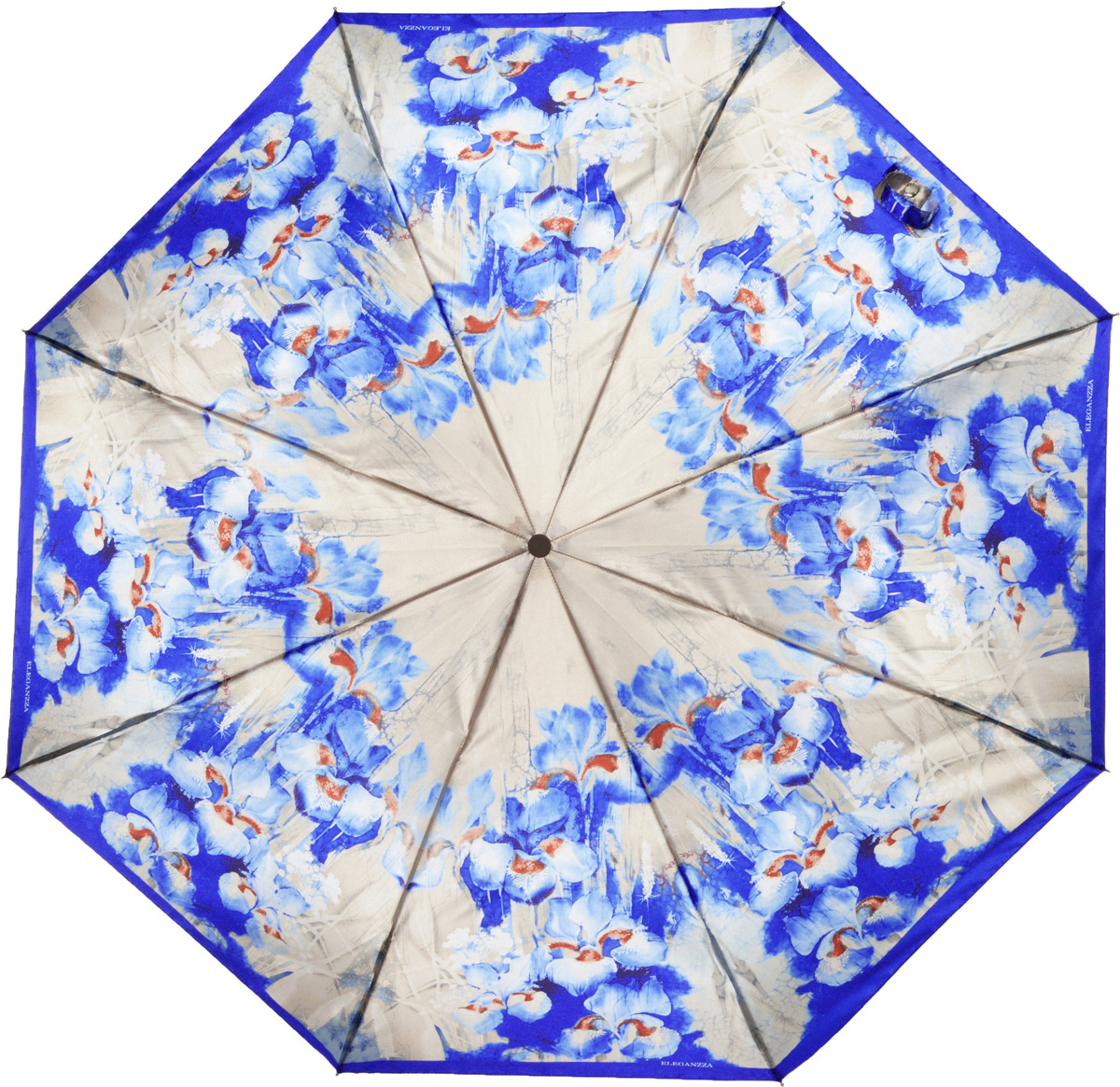 Зонт женский Eleganzza, автомат, 3 сложения, цвет: синий. A3-05-0303LS