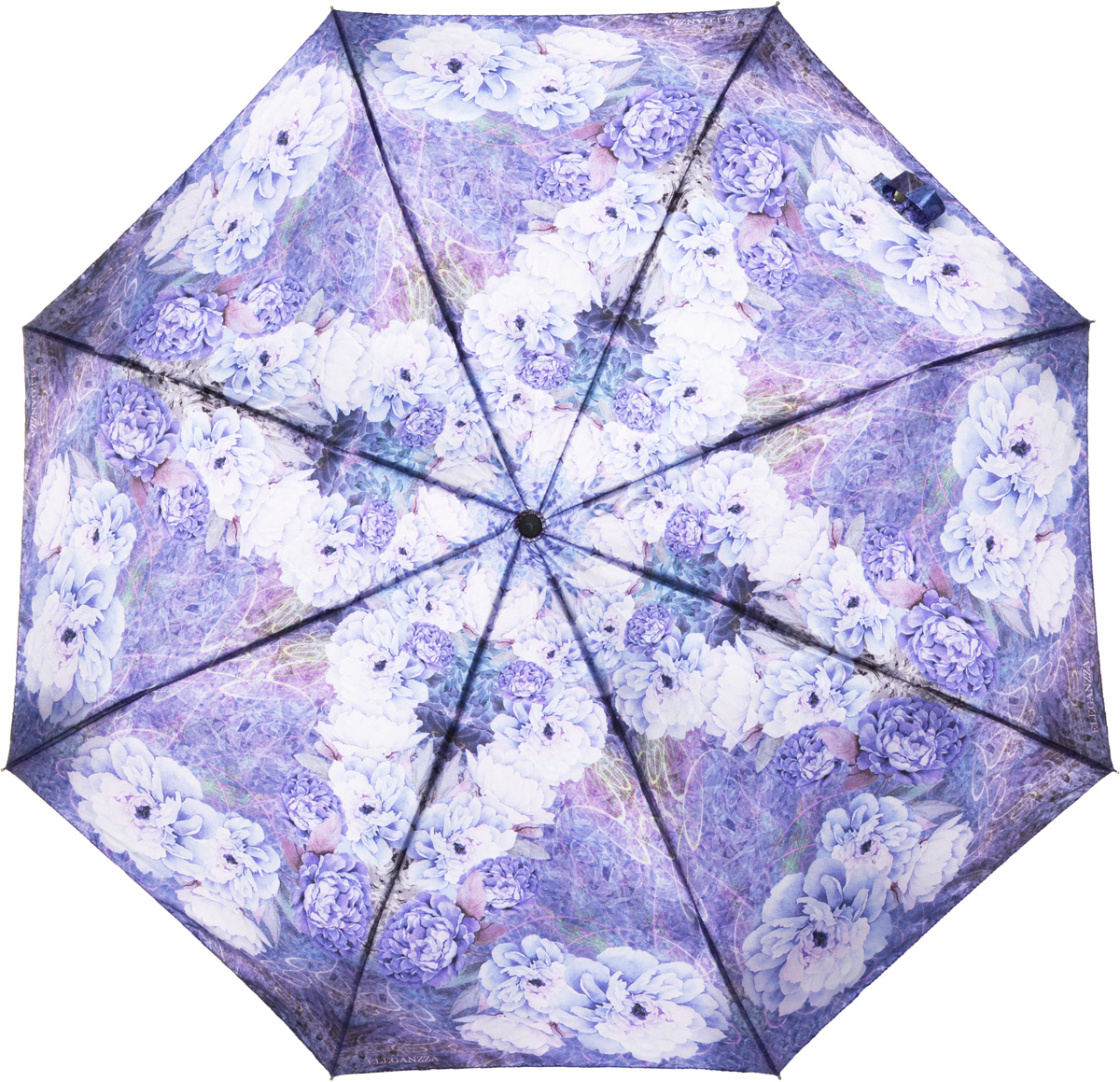 Зонт женский Eleganzza, автомат, 3 сложения, цвет: лиловый. A3-05-0291LS
