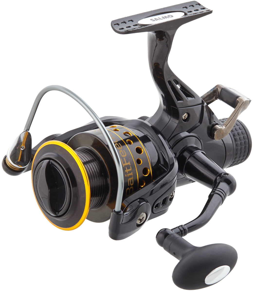 Катушка безынерционная Salmo Elite BAITFEEDER 8 40BR, цвет: черный8540BR Катушка безынерционная Salmo Elite BAITFEEDER 8 40BR, цвет: черный8540BRСпециализированная катушка, предназначенная для ловли крупной рыбы: карпа и сазана. Мощный механизм катушки обеспечивает эффективное вываживание самых достойных трофейных рыб.- Тормоз фрикционный передний (с микрорегулировкой)- 7 подшипников шариковых- 1 подшипник роликовый- Мгновенный стопор обратного хода (антиреверс)- Включатель антиреверса флажковый нижний- Система стравливания лески с включателем рамочным- Высокоточный механизм привода: латунь – алюминий- Корпус карбопластовый- Шпуля основная алюминиевая (облегченная)- Шпуля дополнительная пластиковая (графитовая)- Ролик лесоукладывателя конусный увеличенный (противозакручиватель)- Дужка лесоукладывателя полая прочная (облегченная)- Покрытие износостойкое нитридом титана:- ролика лесоукладывателя- бортика шпули- Рукоятка:- алюминиевая механически обработанная- с винтовым типом фиксации- с возможностью право/левосторонней установки- Ручка эргономическая из резиныСборка с высокой точностью