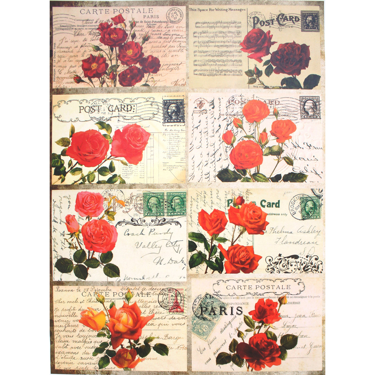 Декупажная карта Freedecor Письмо любимой, 29,7 х 42 см680073_569Письмолюбимой Декупажная карта Freedecor Письмо любимой, 29,7 х 42 см680073_569ПисьмолюбимойПреимущество декупажных карт заключается в том, что при наклеивании на поверхность декорируемого предмета они лучше прилегают, не дают складок, не разрываются и не выгорают со временем, в отличие от салфеток и другого материала, используемого в данной технике декорирования.Декорируем предмет с помощью декупажной карты:Возьмите декупажную карту и вырежьте из нее нужный мотив.Прикрепите его к поверхности при помощи пальцев, смоченных в клее, либо при помощи вспомогательных предметов – валика, губки и т.д.Аккуратно разровняйте приклеенный рисунок от центра к краям, выгоняя пузырьки воздуха.При желании дополните картинку рисунками из краски или примените эффект старины.Закрепите готовый мотив с помощью специального лака.Плотность: 80 г/м2.