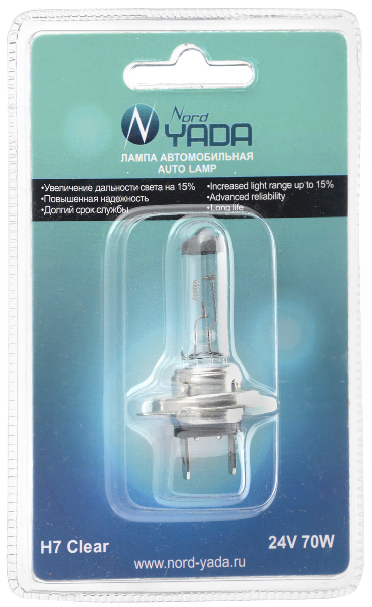 Лампа автомобильная галогенная Nord Yada Clear, цоколь H7, 24V, 70W902133 Лампа автомобильная галогенная Nord Yada Clear, цоколь H7, 24V, 70W902133Автомобильная галогенная лампа Nord Yada Clear - источник света, у которого светящим элементом является вольфрамовая спираль. У лампы есть большой запас срока службы. Способна выдержать большое количество включений и выключений. Питание: 24 В.Номинальная мощность: 70 Вт.