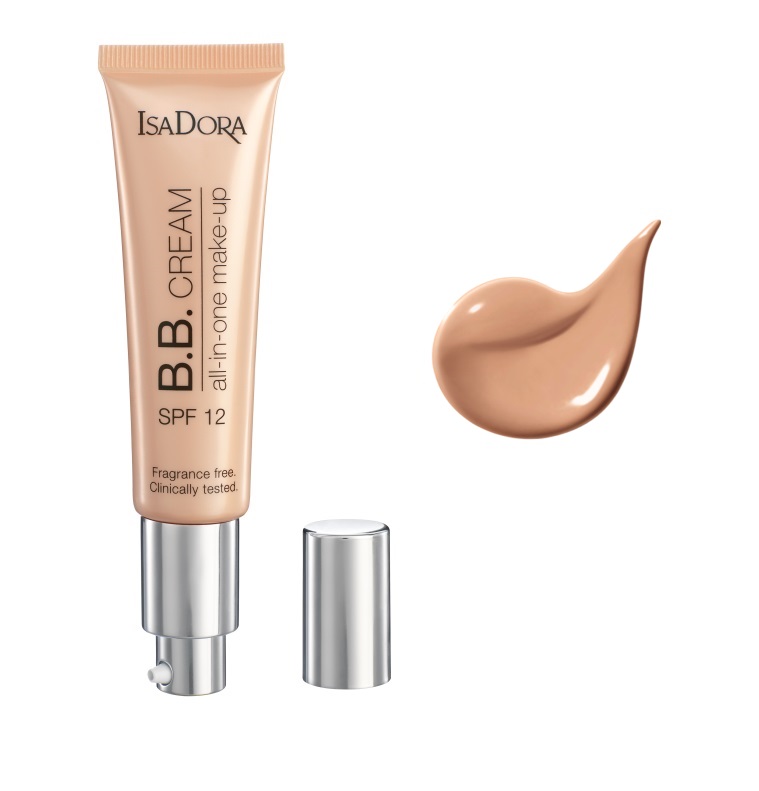 Isa Dora ВВ-крем B.B Cream All-in-One make-up spf 12 14, 35 мл124314 Isa Dora ВВ-крем B.B Cream All-in-One make-up spf 12 14, 35 мл124314Многофункциональное тональное средство – гибрид продуктов макияжа и ухода! 6 в 1!!! База, тон, уход, увлажнение, покрытие и защита! Бальзам красоты – служит основой, тонирует, увлажняет, маскирует и защищает кожу. Невесомая текстура – сливается с кожей и придает ей сияющий естественный тон. SPF 12. Подходит для всех типов кожи.