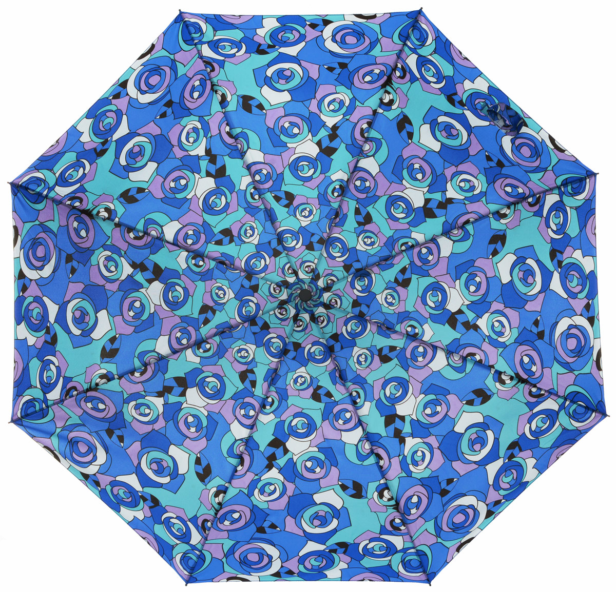 Зонт женский Labbra, автомат, 3 сложения, цвет: голубой, синий. A3-05-046