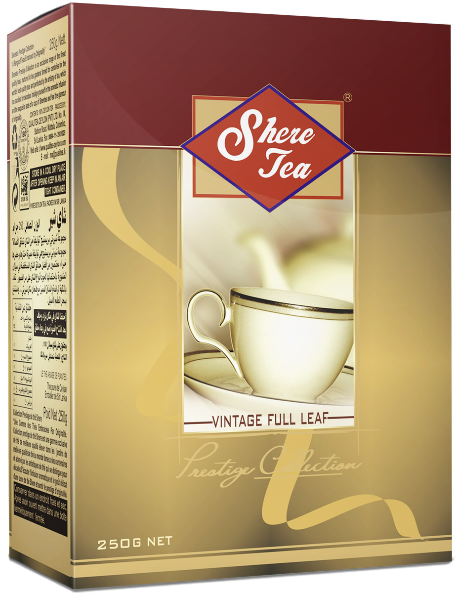 Shere Tea Престижная коллекция. OP1 чай черный листовой, 250 г4791014001195 Shere Tea Престижная коллекция. OP1 чай черный листовой, 250 г4791014001195Shere Tea Prestige Collection - это эксклюзивные сорта лучшего 100% цейлонского чая, выращенного в гористой местности на золотых плантациях, знаменитых более столетия. Вы получите наслаждение от аромата и особенного вкуса в каждой чашке чая Шери и прикоснетесь к очарованию его новизны.Листья для этого чая собирают с кустов после того, как почки полностью раскрываются. Для этого сорта собирают первый и второй лист с ветки. В сухой заварке листья должны быть крупными (от 8 до 15 мм), однородными, хорошо скрученными. Этот сорт практически не содержит типсов. Чай имеет достаточно высокое содержание ароматических масел, и поэтому его настой очень ароматен. Также этот чай характерен вкусом с горчинкой благодаря большому содержанию дубильных веществ. Кофеина в этом чае намного меньше, так как в нем используют более взрослые листы, в которых содержание кофеина меньше, чем в типсах и молодых листах.В конце аббревиатуры стандарта можно увидеть цифру 1. Эта цифра обозначает более высокое качество, чем среднее, более высокое содержание типсов, самые отборные листья, очень ровную и особенно аккуратную скрутку листьев. Чай имеет яркий, прозрачный, интенсивный, настой. Вкус полный, терпкий, слегка вяжущий. Аромат чая полный, приятный, выражен достаточно ярко.