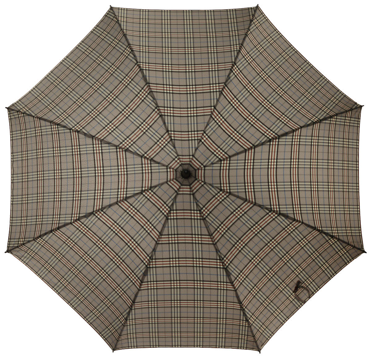 Зонт-трость мужской Eleganzza, полуавтомат, цвет: светло-коричневый. T-05-YL27