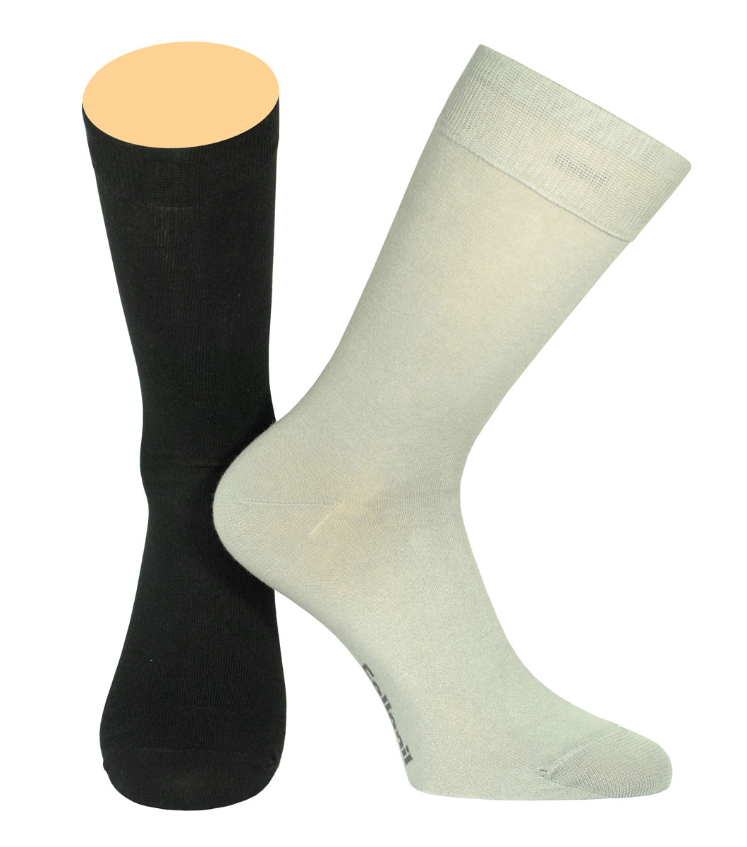 Носки мужские Collonil, цвет: черный, серый, 2 пары. CE3-40/02. Размер 39-42