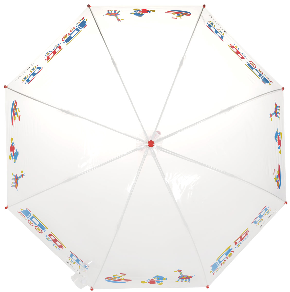 Зонт-трость детский Flioraj, механика, цвет: прозрачный, мультиколор. 051211