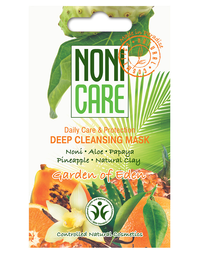 Nonicare Глиняная маска глубокого очищения Garden Of Eden- Deep Cleansing Mask 11 мл4260254460234 Nonicare Глиняная маска глубокого очищения Garden Of Eden- Deep Cleansing Mask 11 мл4260254460234Маска для глубокого очищения и минерализации кожи. Обеспечивает нормализацию физиологичного обновления рогового слоя кожи, препятствует его утолщению, обладает мощным антиоксидантным действием. Маска обеспечивает мгновенное матирование и сужение пор. Устраняет прыщи и черные точки, препятствует их появлению за счет расщепляющих ферментов папайи и ананаса. Комплекс средиземноморских глин с высоким содержанием соединений кальция, магния и алюминия в сочетании с маслом кожуры горького апельсина адсорбирует излишки кожного сала, дезинфицирует, выводит шлаки и токсины, минерализует кожу и борется с пористостью, обладает легким осветляющим действием и препятствует появлению пигментных и застойных пятен. Витамины, аминокислоты, углеводы и полисахариды, входящие в состав уникального сока фрукта Нони, питают и восстанавливают кожу. Масло карликовой пальмы снимает воспаление и раздражение. Маска может вызывать ощущение стянутости, покалывания, пощипывания и покраснение кожи. Это индивидуальная реакция кожи на AHA кислоты. В течение часа эти симптомы проходят самостоятельно. Устраняются неровности кожи, уменьшается пигментация, улучшается цвет лица. Кожа становится более чистой, ровной и светлой! Рекомендована для нормальной, комбинированной и жирной типов кожи с 18 лет.