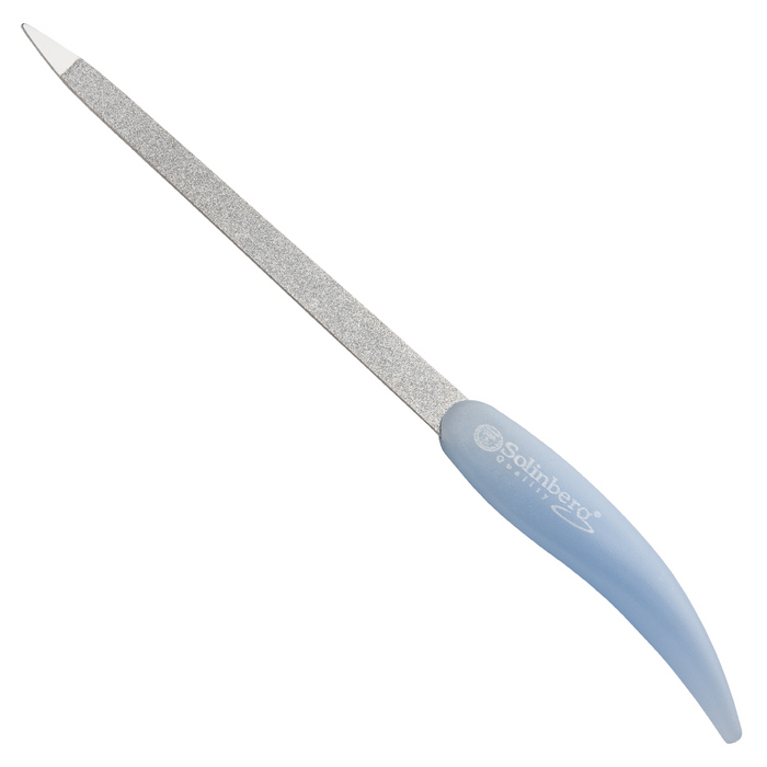 Пилка металлическая Solinberg 447, цветная пластиковая ручка, алмазное покрытие, длина 17 см