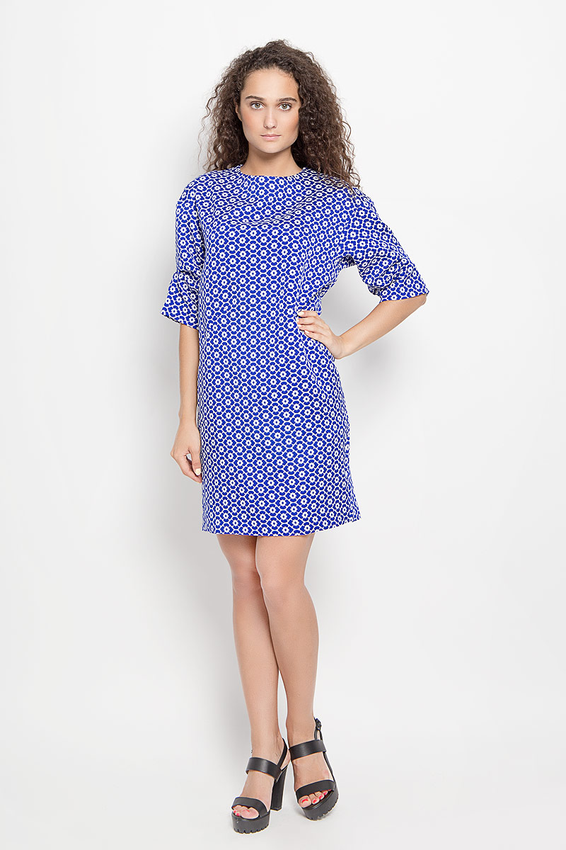 Платье Ruxara, цвет: синий, белый. 103006_21. Размер 42