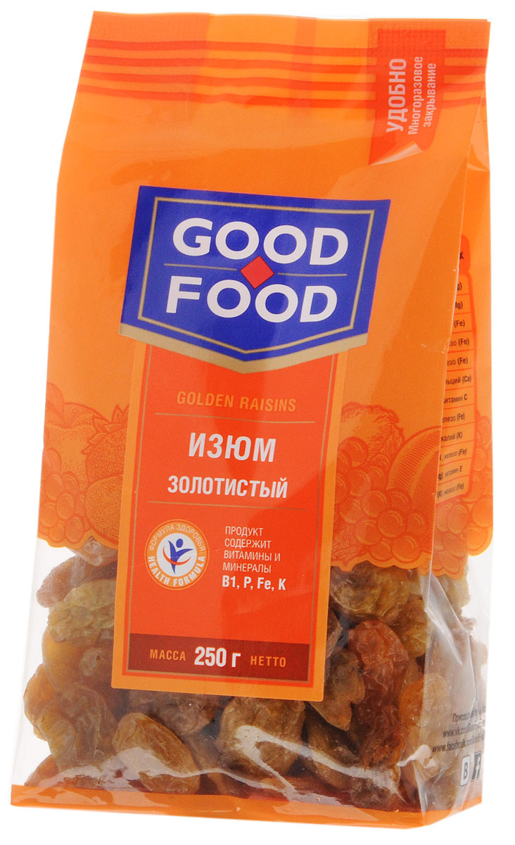 все цены на Good Food изюм золотистый, 250 г онлайн