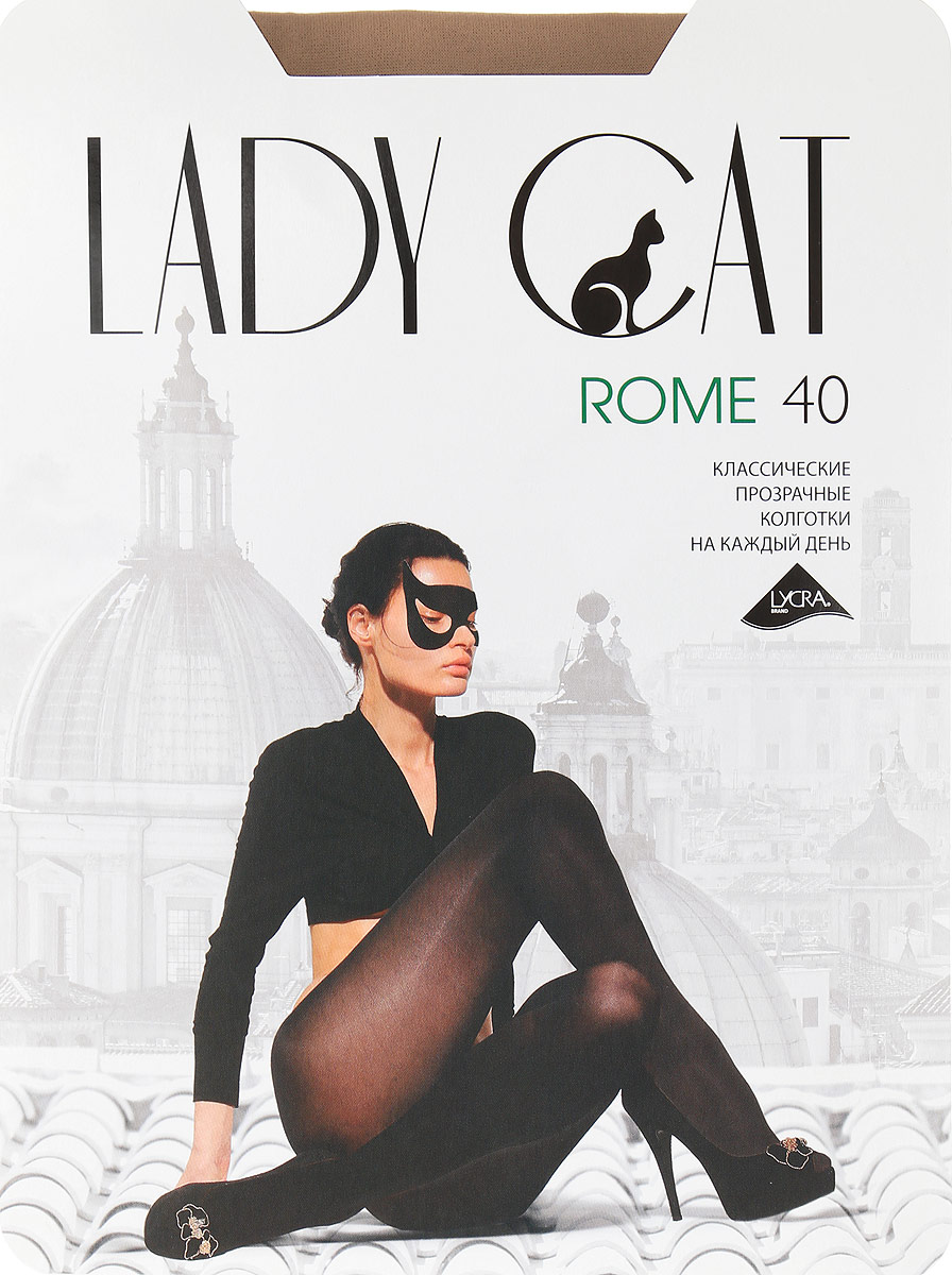 Колготки женские Lady Cat Rome 40, цвет: телесный. Размер 5 (48)