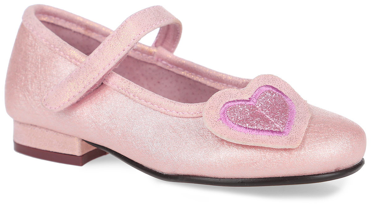 Туфли для девочки Аллигаша, цвет: светло-розовый. 13-368. Размер 23