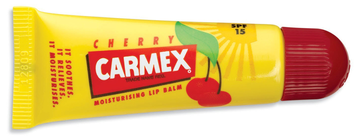 Carmex Бальзам для губ с ароматом вишни с защитой от воздействия ультрафиолета SPF15, туба в блистере, 10 г