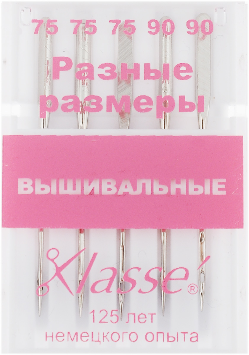 Иглы для бытовых швейных машин Hemline, вышивальные, №75, 90, 5 шт. A6180.99A6180.99 Иглы для бытовых швейных машин Hemline, вышивальные, №75, 90, 5 шт. A6180.99A6180.99Иглы Hemline предназначены для машинного вышивания нитками район или полиэстер на различных нетолстых тканях. Более крупное ушко иглы разработано специально для вышивальных ниток, кроме того, нить очень легко вдеть в иглу.В комплекте пластиковый футляр для переноски и хранения. Размер: №75 х 3 шт, 90 х 2 шт. Количество: 5 шт.