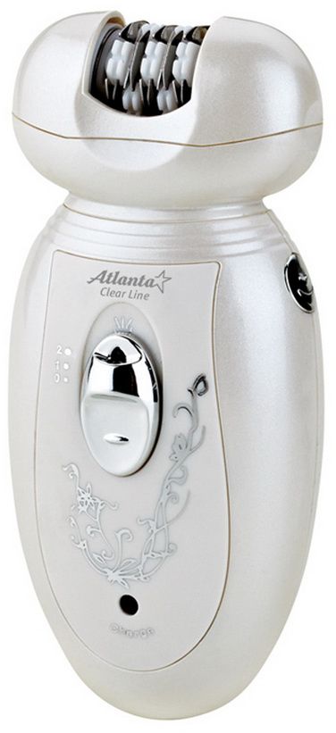 Atlanta ATH-6641 эпиляторATH-6641 Atlanta ATH-6641 эпиляторATH-6641Эпилятор Atlanta ATH-6641 — это легкая и компактная модель. Головка точно повторяет контуры тела и обеспечивает аккуратное удаление волос. В комплект поставки входят две насадки (для бритья и триммер), щетка для очистки и удобный футляр для хранения и переноски прибора. Эпилятор работает от аккумулятора.3 в 1: эпилятор, триммер, бритваИндикатор зарядкиДве скоростиДолговечная Ni-MH батареяВысокоточная системаНизкий уровень шумаДо 10 раз на одной зарядке