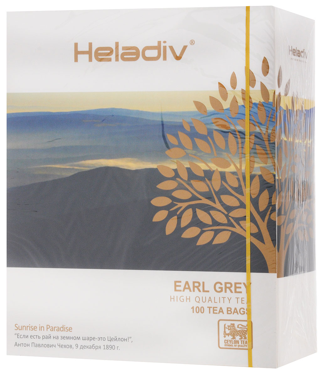 Heladiv Earl Grey чай черный с ароматом бергамота в пакетиках, 100 шт4791007008293 Heladiv Earl Grey чай черный с ароматом бергамота в пакетиках, 100 шт4791007008293Heladiv Earl Grey - изысканный, насыщенный цейлонский черный чай с цитрусовыми нотками. Классический терпкий вкус с легким пряно-бальзамическим ароматом итальянского бергамота и настоем темного цвета.