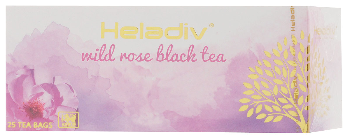 Heladiv Wild Rose чай черный в пакетиках с ароматом шиповника, 25 шт4791007008576 Heladiv Wild Rose чай черный в пакетиках с ароматом шиповника, 25 шт4791007008576Сочетание элитного цейлонского чая с насыщенным ароматом дикой розы (шиповника) в Heladiv Wild Rose подарит вам незабываемое ощущение легкости. Пакетированный черный чай Heladiv обладает приятным вкусом и ярким настоем.