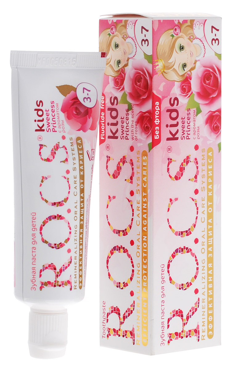 R.O.C.S. Детская зубная паста с ароматом розы от 3 до 7 лет 35 мл