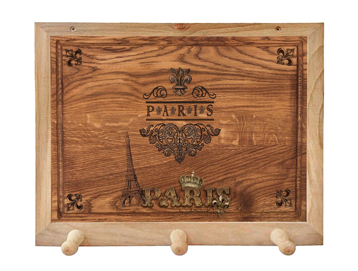 Вешалка GiftnHome Винтажный Париж, с 3 крючками, 38 х 34 смTH-Pvintage(b) Вешалка GiftnHome Винтажный Париж, с 3 крючками, 38 х 34 смTH-Pvintage(b)Art-Casual - что значит буквально: повседневное искусство - это Новый тренд, новый стиль предложения обычных домашних аксессуаров в качестве элементов, задающих стиль и шарм окружающего пространства.Уникальное сочетание привычной функциональности и декоративной, интерьерной функции - это актуальная, современная тенденция от прогрессивных производителей товаров для дома.Вешалка для полотенец - это всем знакомый, понятный и нужный предмет в каждом доме.Проект GiftnHome предлагает серию изделий из натурального дерева (Eco-Life), в комбинации с модными цветными принтами на корпусе от Креативной студии AntonioK.Это изделия больше, чем просто крючки для полотенец, они несут интерьерное решение, зададут настроение и стиль на вашей кухне, столовой или дачной веранде. В серии Эко-Лайф, от GiftnHome - можно, так же приобрести ключницы, подносы и столики в постель из благородных пород дерева (бук, дуб), с актуальными дизайнами на поверхности древесины.