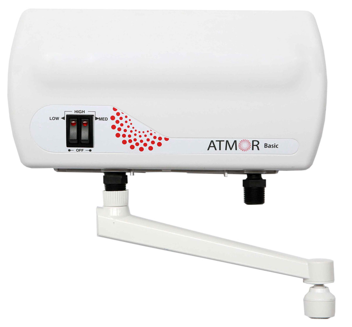 Atmor Basic 5000 Кухня водонагреватель проточныйATMOR Basic 5000 Кухня Atmor Basic 5000 Кухня водонагреватель проточныйATMOR Basic 5000 КухняПроточный водонагреватель Atmor Basic с краном моментально нагревает воду до нужной температуры - достаточно лишь открыть кран. Обладает простой и качественной конструкцией. Оснащен мембранным выключателем, работающим от давления воды. Установка прибора требует минимум времени и сил.Рабочее давление: 0,3-7 кг/см2Объем воды нагреваемый за 1 мин на 35°C: 3 лПатрубки вход/выход: 1/2Внутренний тэн: медныйСистема подключения: однофазная