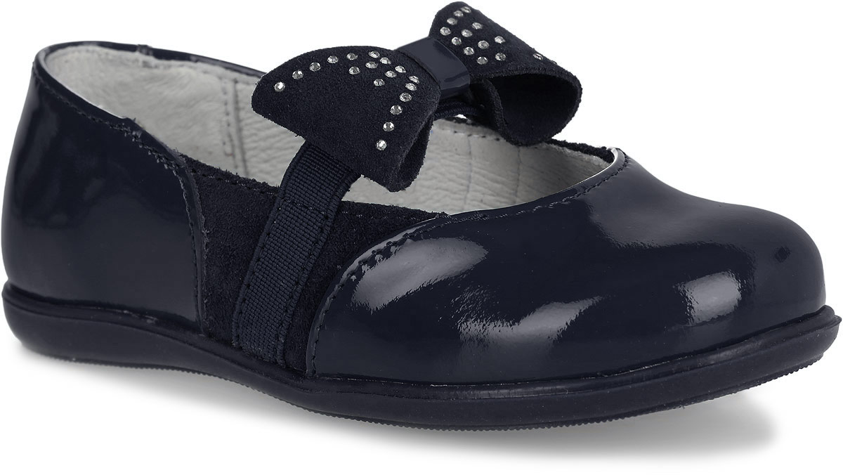 Туфли для девочки Котофей, цвет: темно-синий. 332055-22. Размер 28
