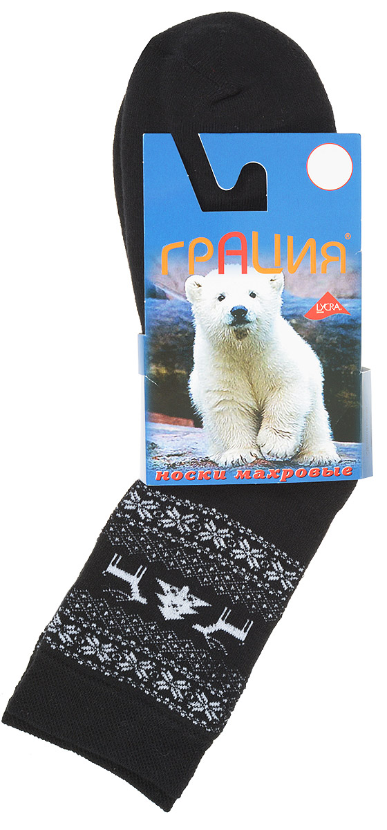 Носки женские Грация, цвет: черный, белый. М 1082. Размер 1 (35/37)М 1082 Носки женские Грация, цвет: черный, белый. М 1082. Размер 1 (35/37)М 1082Женские теплые носки Грация, изготовленные из высококачественного комбинированного материала, очень мягкие и приятные на ощупь, позволяют коже дышать. Эластичная резинка плотно облегает ногу, не сдавливая ее, обеспечивая комфорт и удобство. Махровые носки со стандартным паголенком, который оформлен оригинальным орнаментом.Удобные и комфортные носки великолепно подойдут к любой вашей обуви.