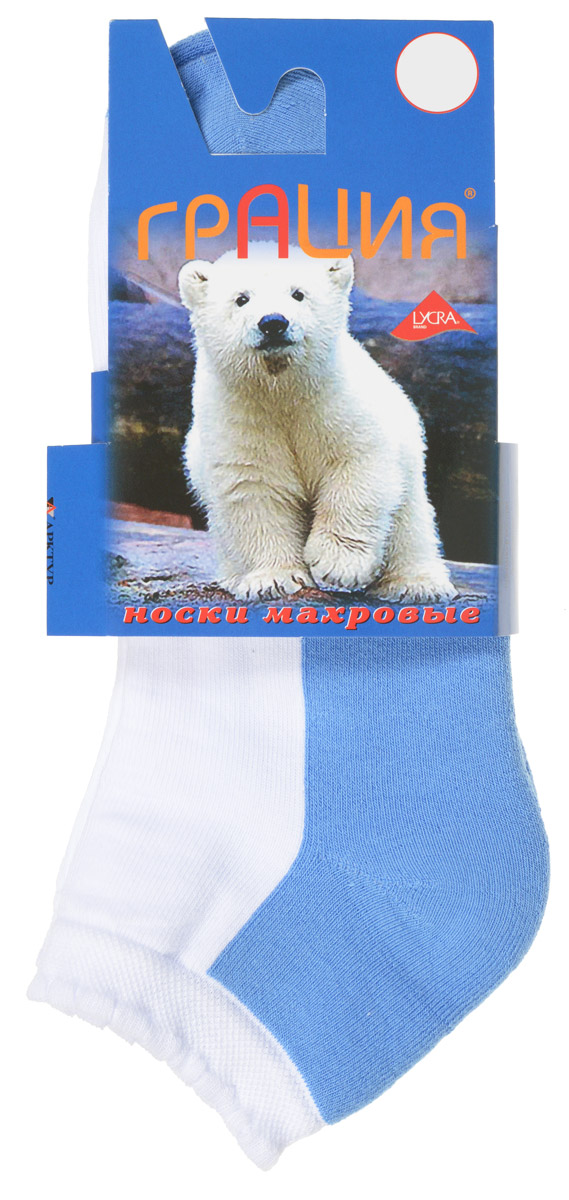 Носки женские Грация, цвет: сине-голубой, белый. М 1007. Размер 1 (35/37)М 1007 Носки женские Грация, цвет: сине-голубой, белый. М 1007. Размер 1 (35/37)М 1007Женские теплые носки Грация, изготовленные из высококачественного комбинированного материала, очень мягкие и приятные на ощупь, позволяют коже дышать. Эластичная, ажурная резинка плотно облегает ногу, не сдавливая ее, обеспечивая комфорт и удобство. Нижняя часть носка выполнена из махры. Носки с укороченным паголенком оформлены в контрастных цветах.Удобные и комфортные носки великолепно подойдут к любой вашей обуви.