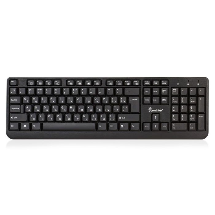 SmartBuy One SBK-208U-K, Black проводная клавиатураSBK-208U-K SmartBuy One SBK-208U-K, Black проводная клавиатураSBK-208U-KSmartBuy One SBK-208U-K - стильная и функциональная клавиатура. Привычная классическая раскладка, надежный мембранный механизм клавиш. Прочная усиленная конструкция продлевает срок службы клавиатуры. Угол наклона регулируется с помощью ножек. Для работы не нужны драйверы, просто подключите клавиатуру к компьютеру!