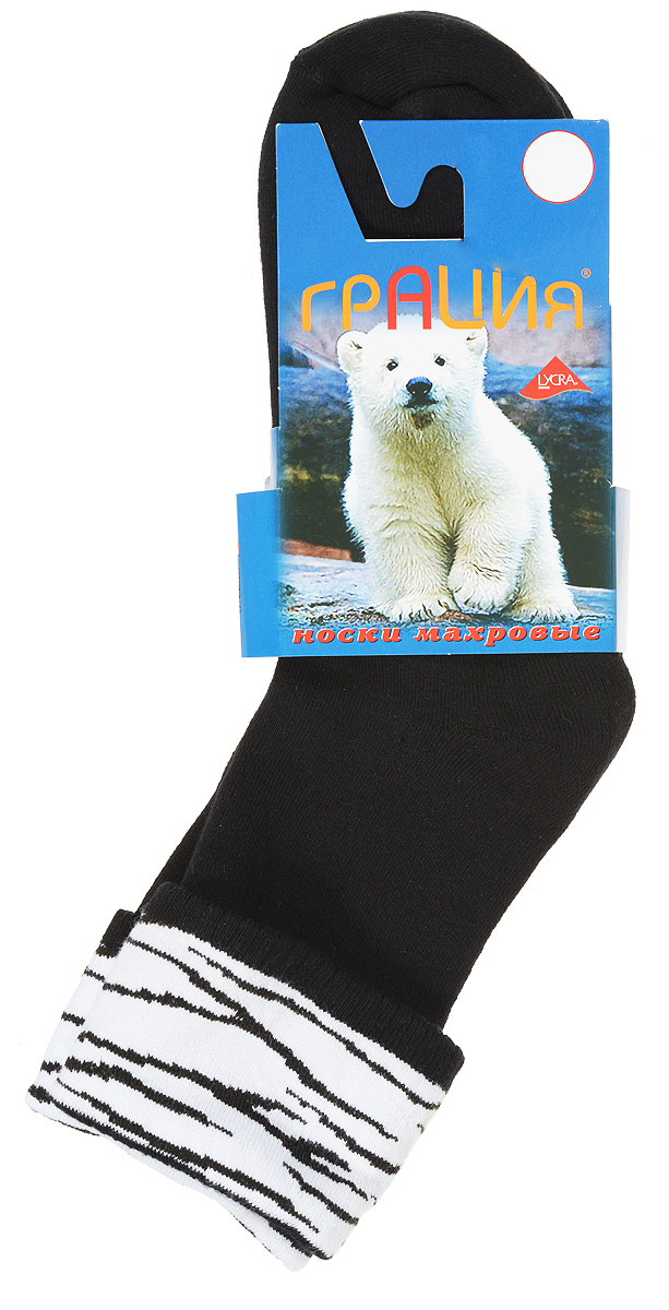 Носки женские Грация, цвет: черный, белый. М 1081. Размер 2 (38/40)М 1081 Носки женские Грация, цвет: черный, белый. М 1081. Размер 2 (38/40)М 1081Теплые женские носки Грация, изготовленные из высококачественного комбинированного материала, очень мягкие и приятные на ощупь, позволяют коже дышать. Эластичная резинка плотно облегает ногу, не сдавливая ее, обеспечивая комфорт и удобство. Махровые носки со стандартным паголенком, который оформлен небольшим отворотом с ярким принтом.Удобные и комфортные носки великолепно подойдут к любой вашей обуви.