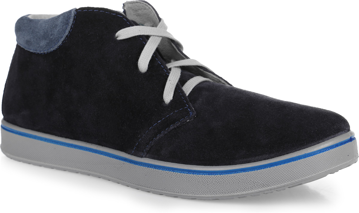 Ботинки для мальчика Котофей, цвет: темно-синий. 752063-21. Размер 37