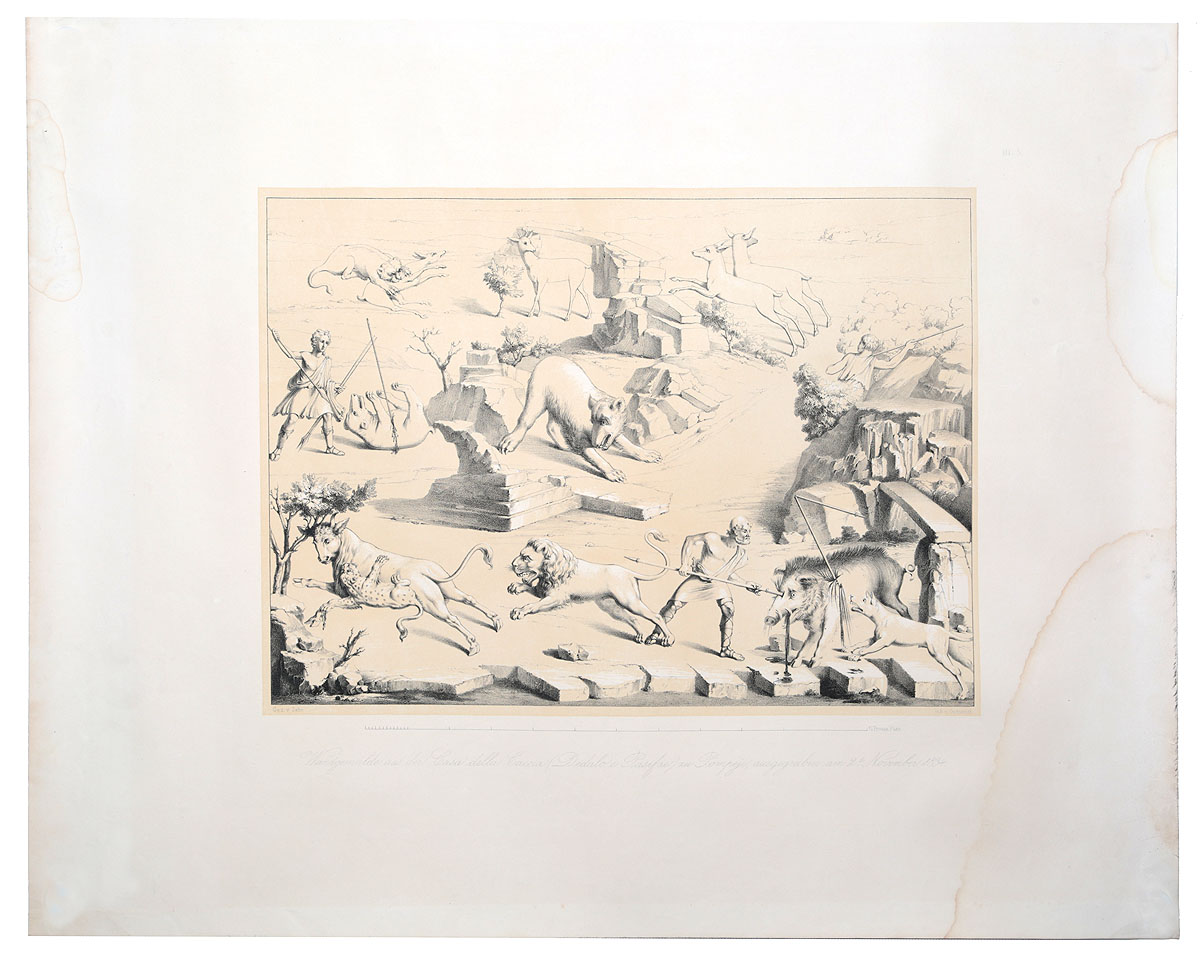 Фрески Помпей. Литография. Германия, первая половина XIX века