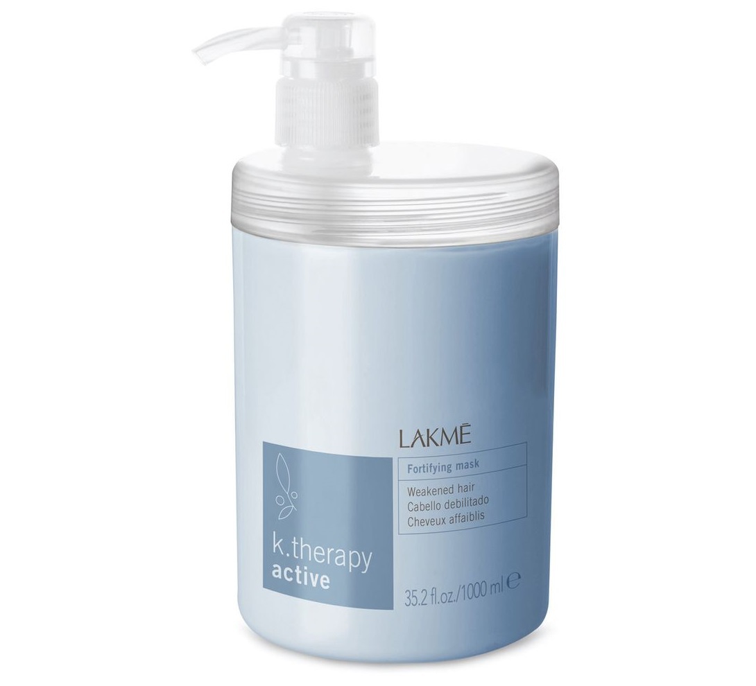 Lakme Маска укрепляющая для ослабленных волос Fortifying Mask Weakened Hair, 1000 мл43063 Lakme Маска укрепляющая для ослабленных волос Fortifying Mask Weakened Hair, 1000 мл43063Маска укрепляющая для ослабленных волос Lakme K-Therapy Active Fortifying Mask Weakened Hair. Керамидный комплекс укрепляет и интенсивно увлажняет стержень волоса, проникая глубоко в структуру и увеличивая его объем. Особая формула летучего силикона восстанавливает волосы по всей длине, облегчает расчесывание, делая их гладкими и блестящими.Прошла дерматологический контроль.