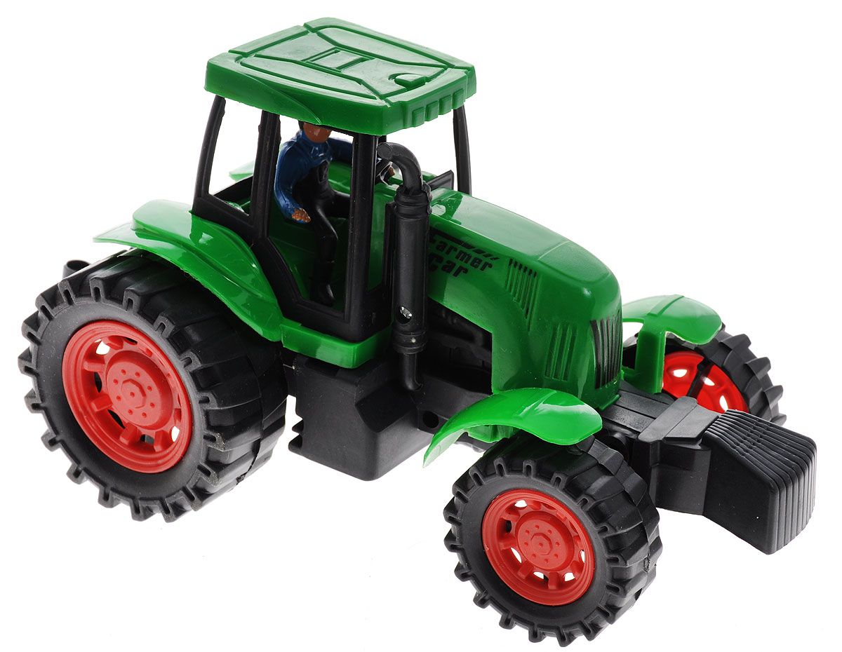 Junfa Toys Трактор инерционный цвет зеленый
