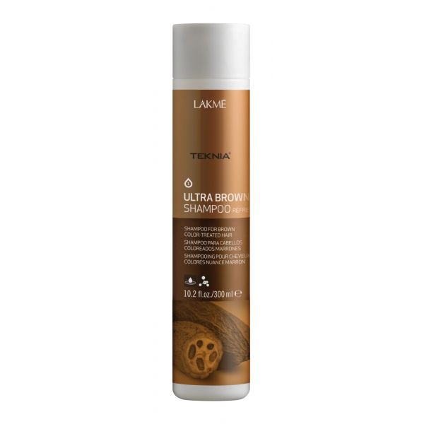 Lakme Шампунь для поддержания оттенка окрашенных волос Коричневый Shampoo, 300 мл47022 Lakme Шампунь для поддержания оттенка окрашенных волос Коричневый Shampoo, 300 мл47022Специально разработанная формула с экстрактом какао и вытяжкой семян индийской акации, которые обладают влагоудерживающими свойствами, мягко очищает волосы. Образует защитную пленку, которая предотвращает потерю цвета. Возвращает волосам мягкость, блеск и богатство оттенков.Шампунь для поддержания оттенка окрашенных волос «Коричневый» Lakme Teknia Ultra Brown Shampoo содержит WAA™ – комплекс растительных аминокислот, ухаживающий за волосами и оказывающий глубокое воздействие изнутри.