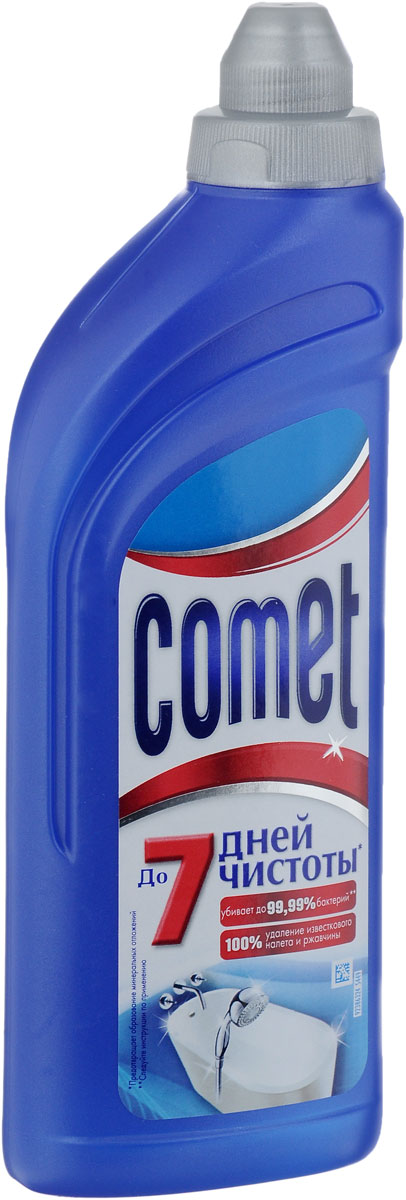 Гель чистящий Comet, для ванной комнаты, 500 млCG-81515771 Гель чистящий Comet, для ванной комнаты, 500 млCG-81515771Чистящий гель Comet для ванной комнаты сохраняет и продлевает чистоту обрабатываемой поверхности до 7 дней благодаря защитному слою. Средство отлично чистит и удаляет известковый налет и ржавчину, а также дезинфицирует поверхность. Придает свежий аромат. Товар сертифицирован.