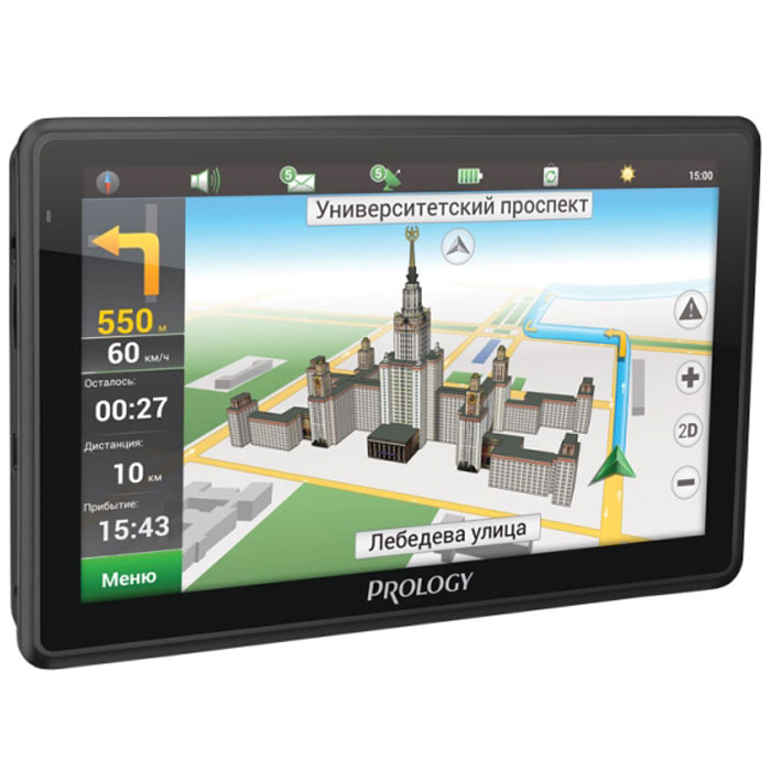 Prology iMAP-7500 автомобильный навигаторPROLOGY iMAP-7500 Prology iMAP-7500 автомобильный навигаторPROLOGY iMAP-7500Prology iMAP-7500 - простой и надёжный портативный автомобильный навигатор с 7-дюймовым сенсорным экраном. Благодаря предустановленному ПО Навител Навигатор, устройство полностью готово к работе и не требует дополнительной покупки карт.Картографическое покрытие охватывает всю Россию и еще 11 стран: Украину, Беларусь, Казахстан, Латвию, Литву, Эстонию, Польшу, Норвегию, Данию, Швецию и Финляндию, всего более 370 000 населенных пунктов, в том числе более 30 000 - с HD-картографией.В навигаторе используется процессор MStar 800 МГц и встроенный 66-канальный GPS-приемник. Внутренняя память устройства составляет 4 ГБ и может быть расширена установкой карты microSD объемом до 32 ГБ. Встроенный полимерный литий-ионный аккумулятор емкостью 950 мАч обеспечивает до 3 часов автономной работы.Процессор MStarЧастота процессора: 800 МГцОбъем оперативной памяти: 128 МБОперационная система: Microsoft WinCE 6.0Емкость аккумулятора: 950 мАчВремя зарядки: от адаптера - до 4 часов; от ПК - до 8 часов