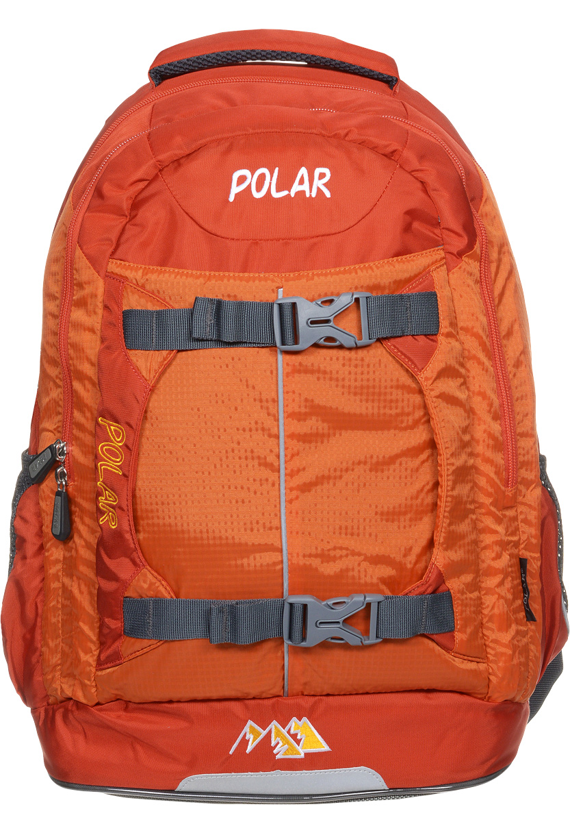 Рюкзак детский городской Polar, 24 л, цвет: оранжевый. П222-02П222-02 Рюкзак детский городской Polar, 24 л, цвет: оранжевый. П222-02П222-02Рюкзак фирмы Polar изготовлен из ткани с водоотталкивающей пропиткой. Жесткая спинка рюкзака имеет специальные вставки для лучшего воздухообмена. Новая конструкция лямок позволяет регулировать их не только по длине, но и согласно Вашему росту. Специальное крепление в верхней части каждой лямки поможет отрегулировать их так, что рюкзак сможет носить как взрослый, так и ребенок, не создавая дискомфорта для спины. Жесткое дно делает рюкзак устойчивым и дополняет удобством при ношении.