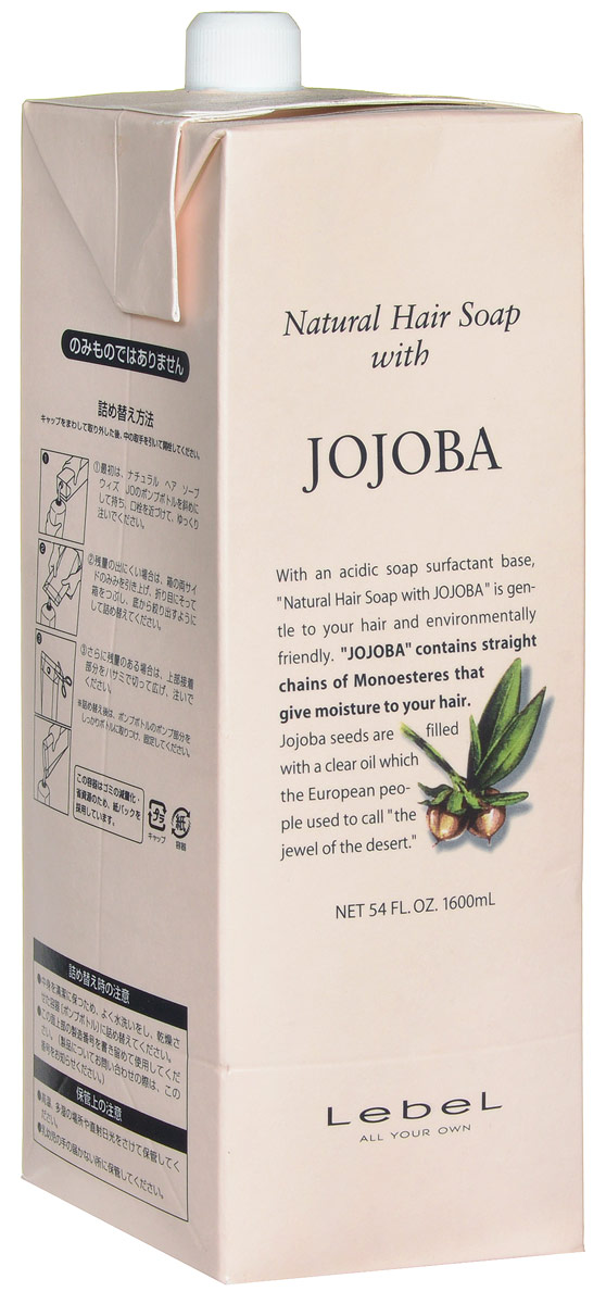 Lebel Natural Hair Шампунь с маслом жожоба Soap Treatment Jojoba, 16000 мл1477лп Lebel Natural Hair Шампунь с маслом жожоба Soap Treatment Jojoba, 16000 мл1477лпУвлажняющий шампунь «Жожоба» Lebel Natural Hair Soap Treatment:Эффективно увлажняет и питает волосы. Удерживает влагу внутри волоса. Устраняет сухость и ломкость волос. Подходит для ухода за наращенными волосами. Защищает от УФ (SPF 15).