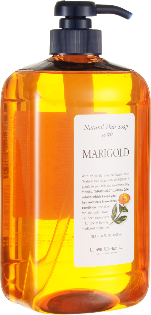 Lebel Natural Hair Шампунь с календулой Soap Treatment Marigold, 1000 мл1569лп Lebel Natural Hair Шампунь с календулой Soap Treatment Marigold, 1000 мл1569лпШампунь «Календула» Lebel Natural Hair Soap Treatment для жирной кожи головы с экстрактом календулы.Мягко очищает кожу головы и волосы. Сужает поры и оздоравливает кожу головы. Освежает. Хорошо увлажняет. Нормализует рН баланс кожи головы. Защищает от УФ (SPF 15).