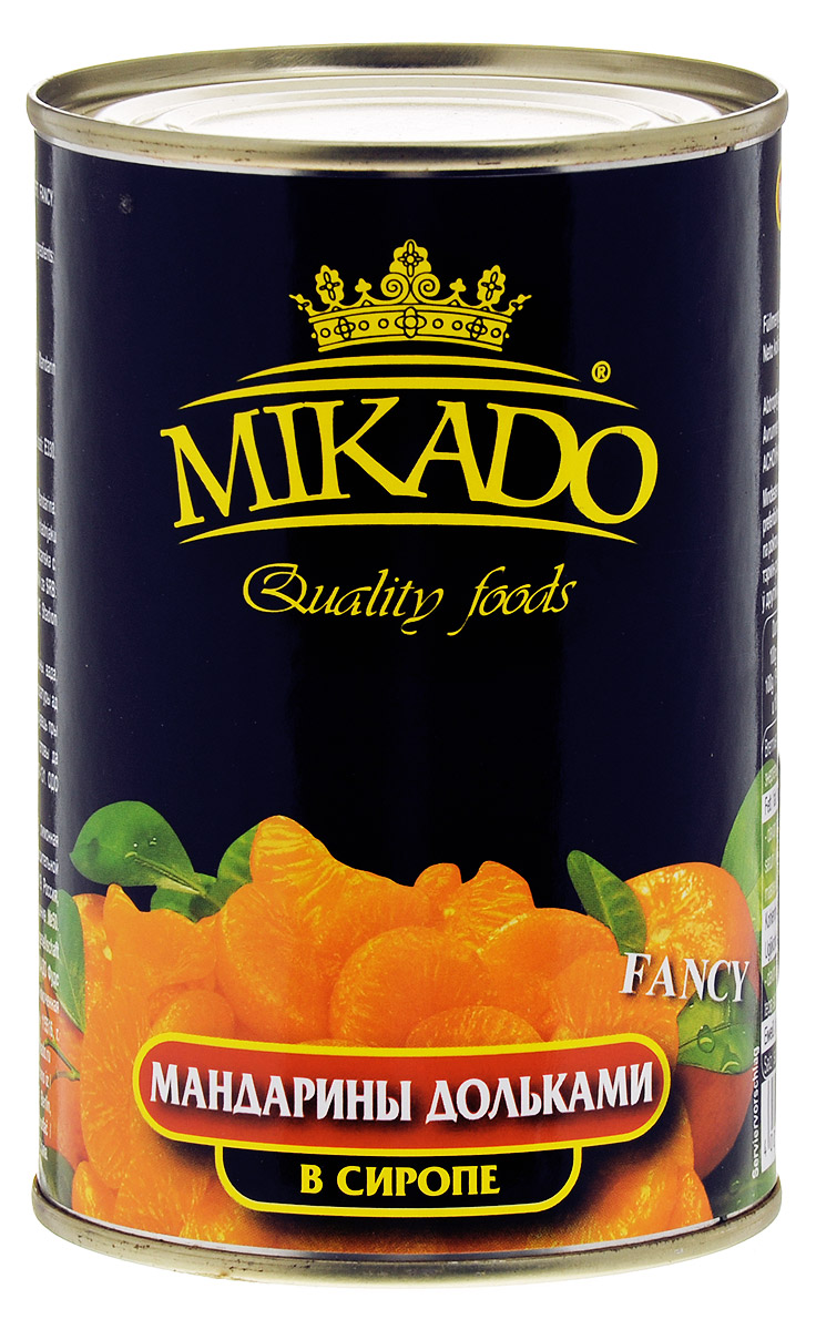 Mikado мандарины дольками в сиропе, 425 мл4007415001246 Mikado мандарины дольками в сиропе, 425 мл4007415001246Дольки мандарина в сиропе от Mikado будут полезным и вкусным лакомством для вас и ваших детей.
