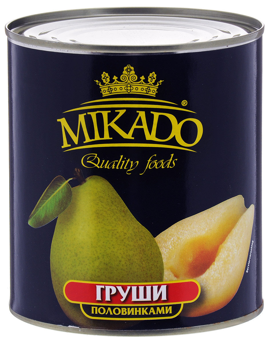 Mikado груши половинками в сиропе, 850 мл4007415006883 Mikado груши половинками в сиропе, 850 мл4007415006883Ломтики сладкой груши от Mikado в нежном сиропе безусловно станут одним из любимых лакомств для вас и ваших детей.