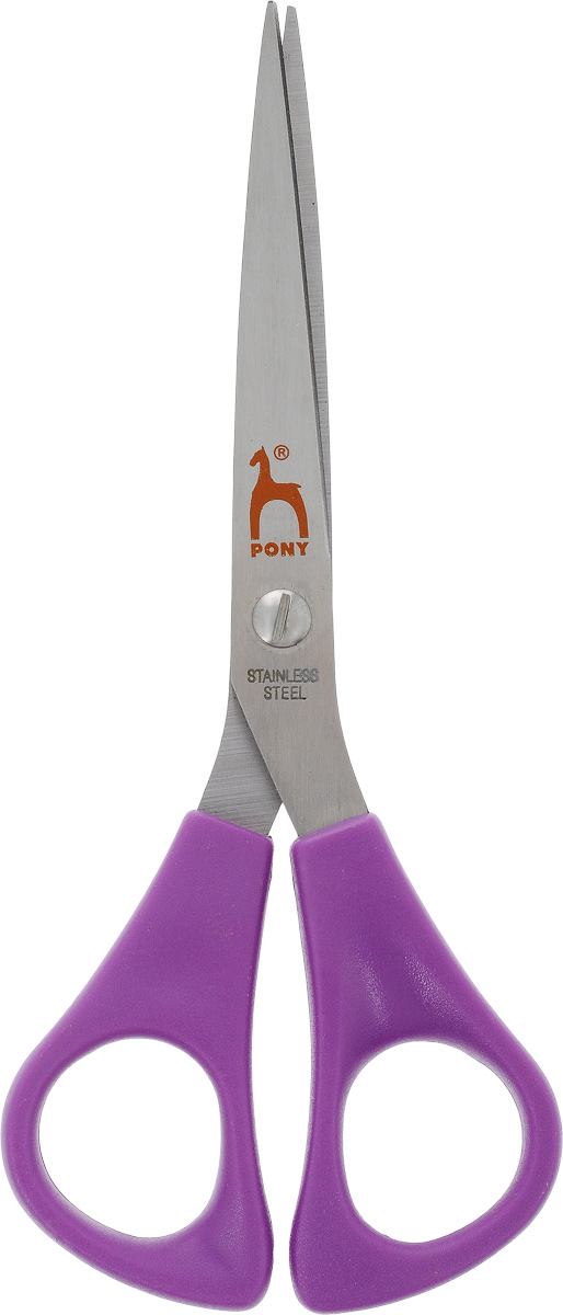 Ножницы для рукоделия Pony, цвет: стальной, фиолетовый, длина 15 см50034_стальной, фиолетовый Ножницы для рукоделия Pony, цвет: стальной, фиолетовый, длина 15 см50034_стальной, фиолетовыйНожницы для рукоделия Pony изготовлены из высококачественной стали. Они имеют удобные и функциональные эргономичные ручки из пластика.Данные ножницы легкие и удобные в использовании. Они одинаково подходят как для левой, так и для правой руки.В комплект входит чехол для хранения. Длина ножниц: 15 см.Длина лезвий: 6,5 см.