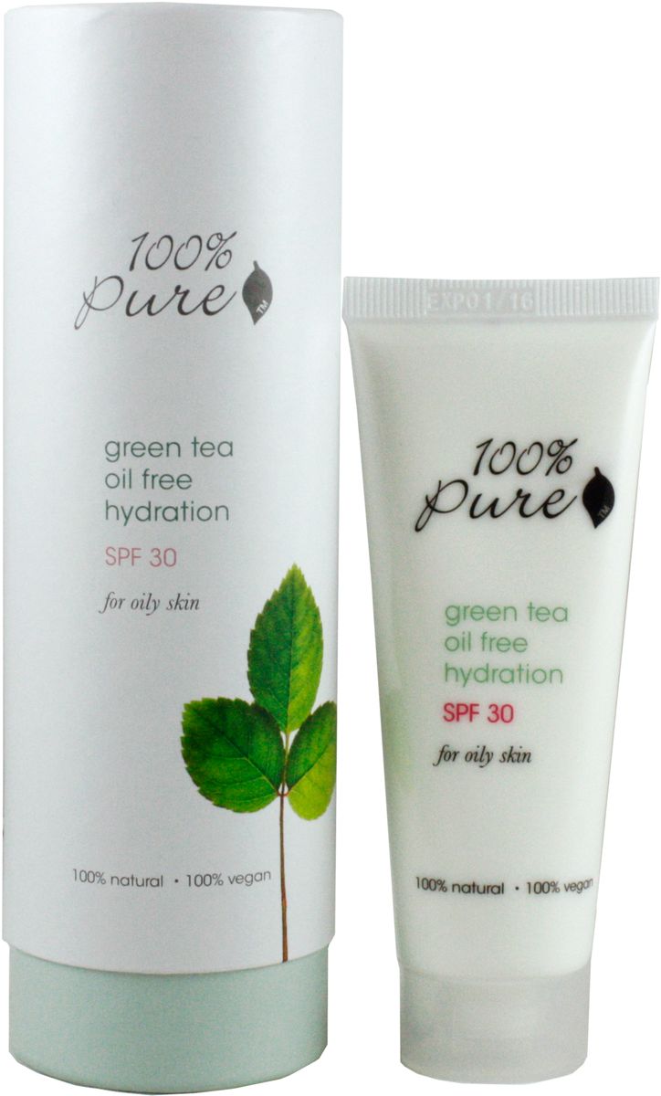 100% Pure Зеленый чай увлажняющий лосьон, 50 мл1FMGTOFHSPF30 100% Pure Зеленый чай увлажняющий лосьон, 50 мл1FMGTOFHSPF30ОБезжиренный, увлажняющий крем с SPF 30 защищает вашу кожу от солнечных UVA и UVB лучей. Помогает предупредить возможный риск развития рака кожи, морщин и пигментных пятен. Органический зеленый чай смягчает и успокаивает кожу в то время как травы сохраняют цвет и молодость кожи лица.