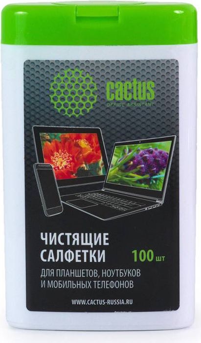 Cactus CS-T1005 салфетки для мобильных устройство, 100 шт