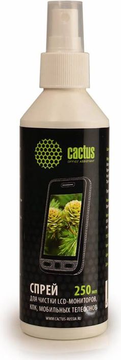 Cactus CS-S3002 спрей для экранов ЖК мониторов, 250 мл