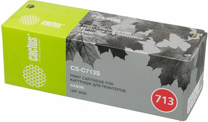 Cactus CS-C713S, Black тонер-картридж для Canon i-Sensys 3250CS-C713S Cactus CS-C713S, Black тонер-картридж для Canon i-Sensys 3250CS-C713SТонер-картридж Cactus CS-C713S для лазерных принтеров Canon i-Sensys 3250.Расходные материалы Cactus для лазерной печати максимизируют характеристики принтера. Обеспечивают повышенную чёткость чёрного текста и плавность переходов оттенков серого цвета и полутонов, позволяют отображать мельчайшие детали изображения. Гарантируют надежное качество печати.
