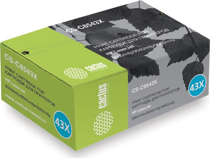 Cactus CS-C8543X, Black тонер-картридж для HP LJ 9000/9040/9050CS-C8543X Cactus CS-C8543X, Black тонер-картридж для HP LJ 9000/9040/9050CS-C8543XТонер-картридж Cactus CS-C8543X для лазерных принтеров HP LJ 9000/9040/9050.Расходные материалы Cactus для лазерной печати максимизируют характеристики принтера. Обеспечивают повышенную чёткость чёрного текста и плавность переходов оттенков серого цвета и полутонов, позволяют отображать мельчайшие детали изображения. Гарантируют надежное качество печати.