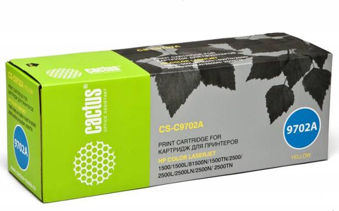 Cactus CS-C9702A, Yellow тонер-картридж для HP CLJ 2550/1500/2500CS-C9702A Cactus CS-C9702A, Yellow тонер-картридж для HP CLJ 2550/1500/2500CS-C9702AТонер-картридж Cactus CS-C9702A для лазерных принтеров HP CLJ 2550/1500/2500.Расходные материалы Cactus для лазерной печати максимизируют характеристики принтера. Обеспечивают повышенную чёткость чёрного текста и плавность переходов оттенков серого цвета и полутонов, позволяют отображать мельчайшие детали изображения. Гарантируют надежное качество печати.